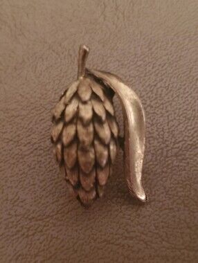 Silver-Tone Pinecone Leaf Brooch - Women's Jewelry